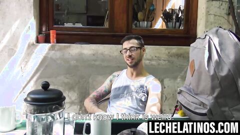 LecheLatinos.com - Ariel kneels to suck the sexy pool cleaner