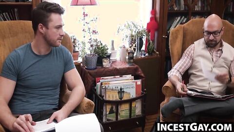 IncestGay.com - Adam Snow and two others achieve cumshot together