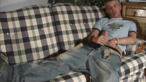 Big-Cock Twink Jerks Off on Webcam