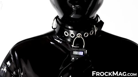 Passionate cock stroking session by fetish Rubber Covered