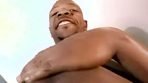 JoeSchmoeXXX.com - Handsome black amateur gets sucked during stroking session