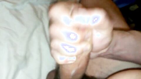 Uncut Cock Shoots Cum - Big Load Handjob
