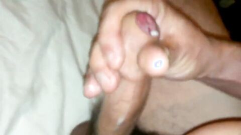 Uncut Cock Shoots Cum - Big Load Handjob