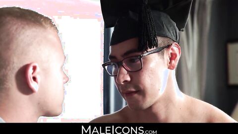 MaleIcons.com - Sexy college graduate's pounding session with roommate's tight ass an
