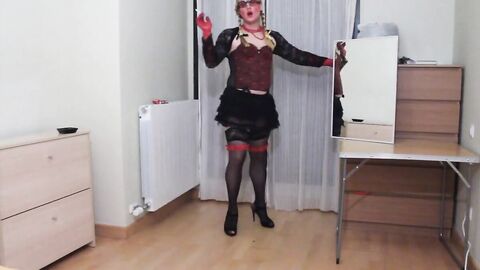 Smoking in Slutty Clothes: Amateur Crossdresser Blows You Away