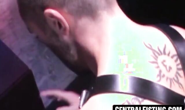 CentralFisting.com - Torri's dick in Castan's throat during fisting