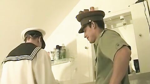 Horny sailor dudes in a uniform having hot and sexy action