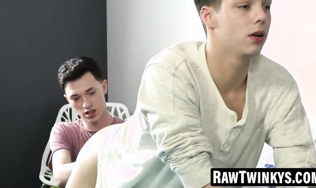 RawTwinkys.com - Attractive twinks play with newfound dildo