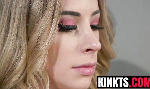 Stressed TS Casey Kisses gagged and fucked hard by Dale Savage