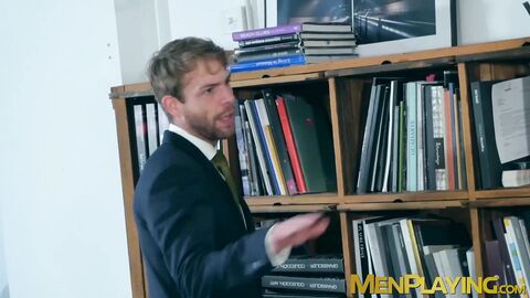 Thomas Thunder pounds doggystyle bearded young coworker