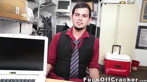 Bearded homosexual has interracial fuck session for money