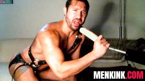 Dildo machine penetrates the HORNY ass hole and mouth of Seth Santoro