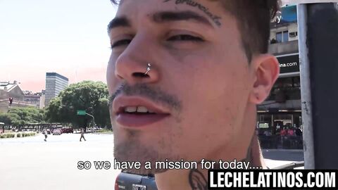 LecheLatinos.com - Kendro's mouth stuffed with two massive cocks