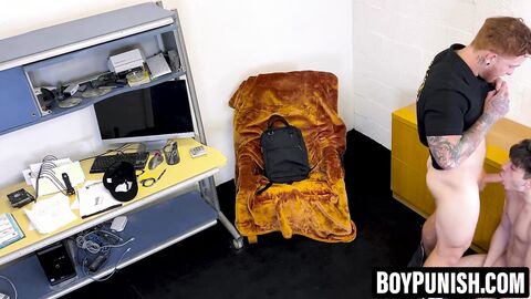 BoyPunish.com - Officer Jeremiah ties Donovin for cum play
