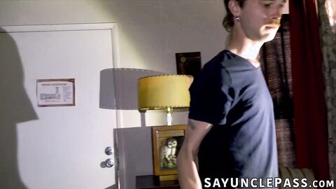 Cole Church and Phoenix Leo fuck this hungry bottom in a tiny suitcase