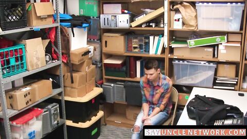 SayUncleNetwork.com - Twink perp caught and barebacked raw by horny security officer