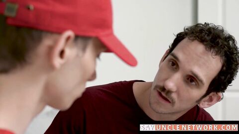 SayUncleNetwork.com - Twink enjoys every inch of stepdaddy's big raw cock with joy