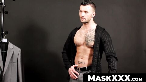 MaskXXX.com - Inked and pierced athlete's deepthroat and cum explosion
