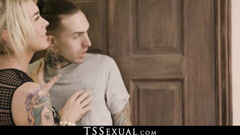TSSexual.com - Audrey Kate seduces and drills inked guy with her sexual charm