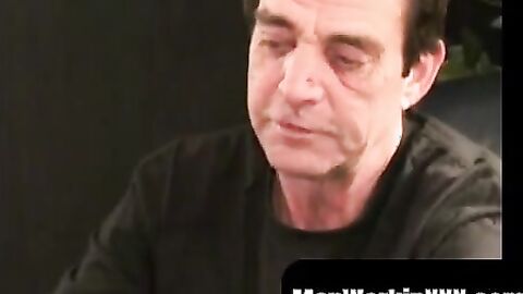 MenWorkinXXX.com - Mature homo comes hard while his ass is filled with a dildo