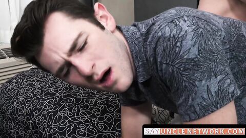SayUncleNetwork.com - Hunky daddy pleases stepson with intense raw bareback sex
