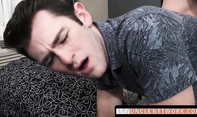 SayUncleNetwork.com - Hunky daddy pleases stepson with intense raw bareback sex