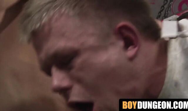 BoyDungeon.com - Innocent twinkie's mouth fucked hardcore by dominant stud