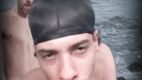 Inked stud finds dildo in fridge before banging ass