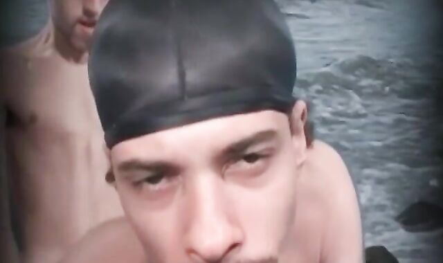 Inked stud finds dildo in fridge before banging ass