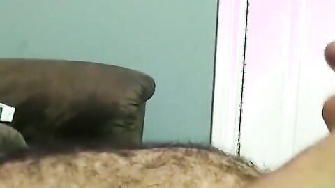 JoeSchmoeXXX.com - Hairy ebony homosexual gets sucked while masturbating