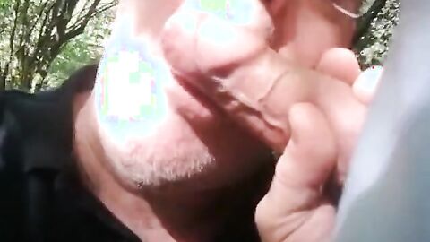 Bears' Outdoor Blowjob Party