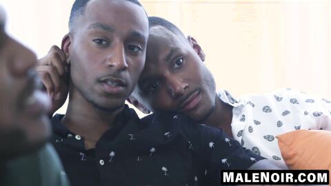 MaleNoir.com - Aaron Reese leads group of dark dudes in a wild sex fest
