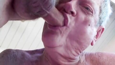 Dentured Gay Blowjob - Sucking and Enjoying It