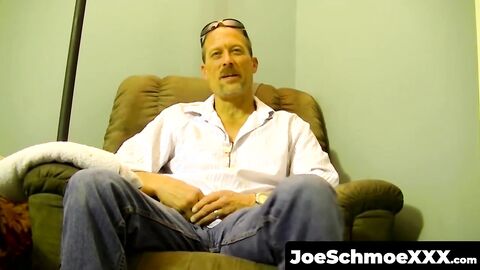 JoeSchmoeXXX.com - Mature American stud jerks off hard before blowjob