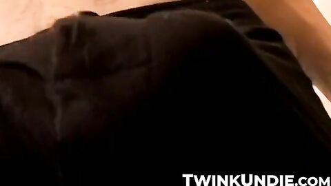 TwinkUndie.com - Skinny young twink's intense jerk off and creamy finale in his tight