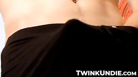TwinkUndie.com - Skinny young twink's intense jerk off and creamy finale in his tight