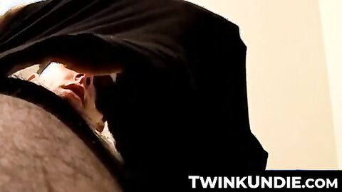 TwinkUndie.com - Skinny young twink's intense jerk off and creamy finale in his tight