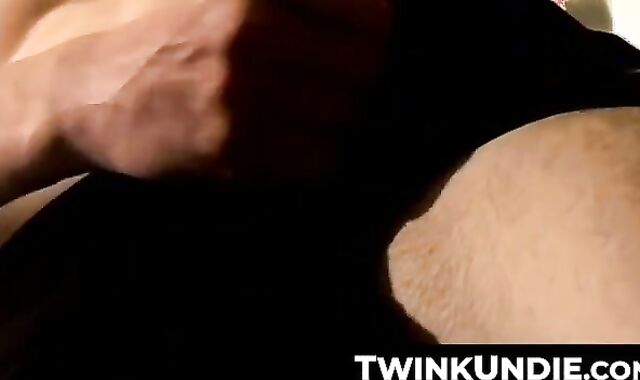 TwinkUndie.com - Skinny young twink's intense jerk off and creamy finale in his tight