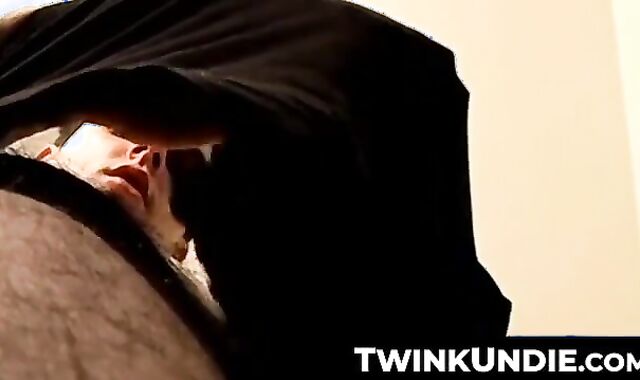 TwinkUndie.com - Skinny young twink's intense jerk off and creamy finale in his tight