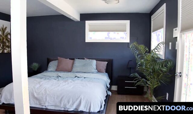 BuddiesNextDoor.com - Bareback threesome with hunks in a tight room leaves them all b