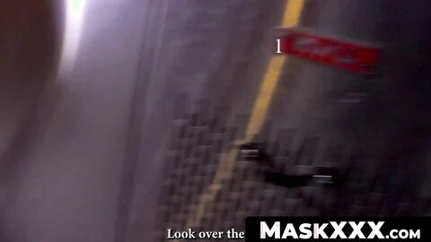 MaskXXX.com - Buff stud's nude masturbation session behind the bar with vigor