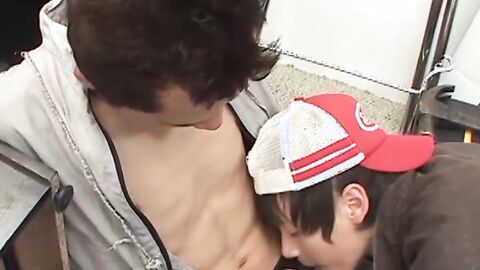 Young Latino carpenters fucking raw and deep while on duty