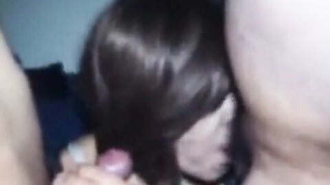 Mature Asian Crossdresser Sucks Two Cocks