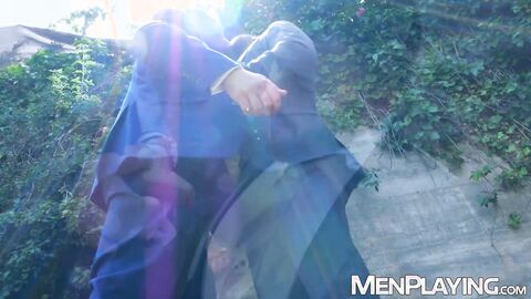 Hunk Joe Gillis hires Leo Grin as party planner and fuck buddy