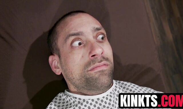 Trans Aspen Brooks bounces tits while fucking hairy submissive DJ
