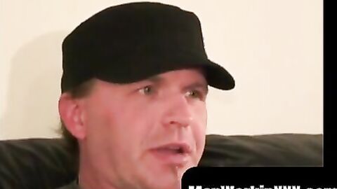 MenWorkinXXX.com - Pierced amateur explores anal play while stroking his massive cock