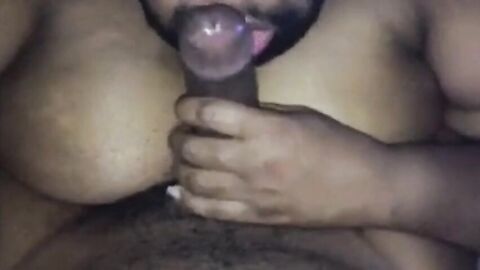 Fat Black Gay Amateur Sucks Dick