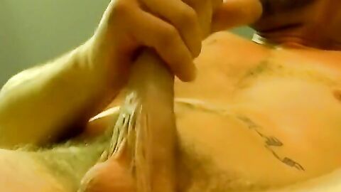 JoeSchmoeXXX.com - Amateur American blasts cum after solo stroking