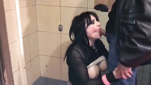 Big Cock Blowjob in Adult Theater Caught by Voyeur