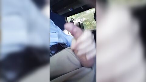 Public Bus Jerk: Close-up Cum Shot